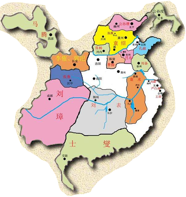 194年三国地图