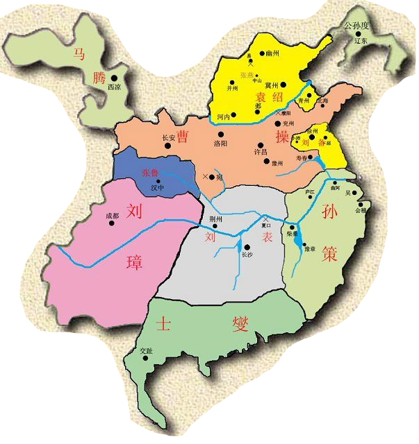 199年袁绍曹操地图